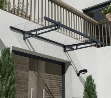 Palram - Canopia Vordach Eifel 1500 | Anthrazit | 93x150x19 cm 