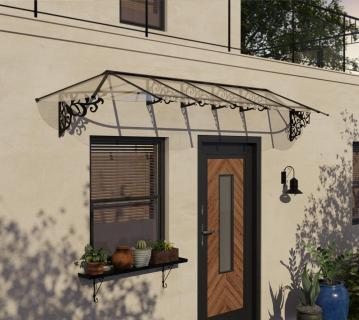 Palram - Canopia Vordach Lily 4178 | schwarz | 421x88 cm 