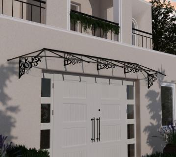 Palram - Canopia Vordach Lily 4690 | schwarz | 473x88 cm 