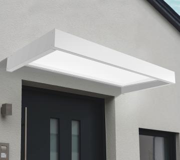 Palram - Canopia Metall Vordach Sophia Opal 2150 | Weiß | 215x95x17 cm 
