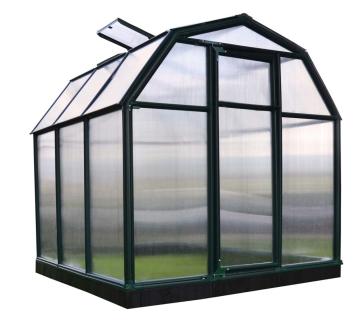 Rion Kunststoff Gewächshaus SMART 33 | Grün | 201x204x198 cm inkl. Fundament