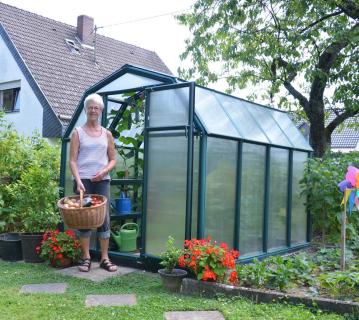 Rion Kunststoff Gewächshaus SMART 33 | Grün | 201x204x198 cm 