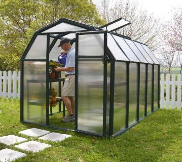 Rion Kunststoff Gewächshaus SMART 35 | Grün | 326x204x198 cm 