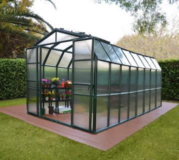 Rion Kunststoff Gewächshaus Grand Gardener 48 | Grün | 514x267x238 cm 