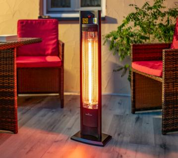 Westmann Infrarot Heizstrahler Tornado | Schwarz | 7x17x104 cm 