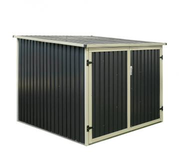 B-WARE Westmann Fahrradgarage Gartenbox | Anthrazit | 200x203x158 cm 