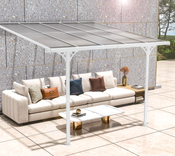 Westmann Alu Terrassenüberdachung Bruce 313 | Weiß | 300x313x270 cm 