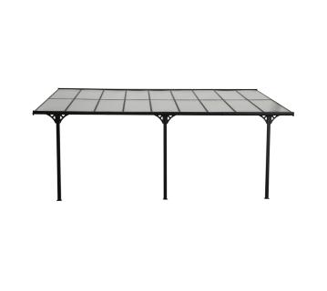 B-WARE Westmann Alu Terrassenüberdachung Bruce 556 | Schwarz | 300x556x270 cm 