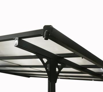 B-WARE Westmann Alu Terrassenüberdachung Bruce 313 | Schwarz | 300x313x270 cm 