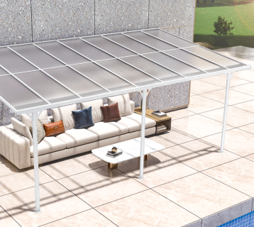 Westmann Alu Terrassenüberdachung Bruce 556 | Weiß | 300x556x270 cm 