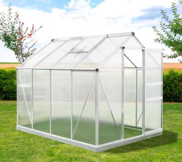 Westmann Aluminium Gewächshaus Flora 68 | Silber | 252x192x201 cm 