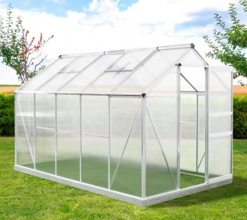 Westmann Aluminium Gewächshaus Flora 610 | Silber | 312x192x201 cm 