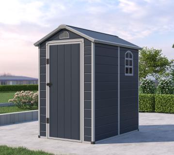 Westmann Kunststoff Gerätehaus Universo L | Anthrazit | 134x192x204 cm 