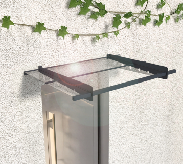 B-WARE Westmann Metall Vordach Osta 120 | Anthrazit | 120x80 cm 