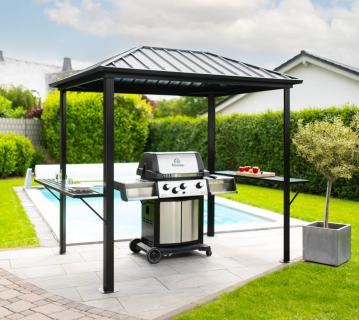 Sojag Pavillon 68 Anthrazit Messina | Aluminium | 179x292x262 cm mygardenhome | Grill