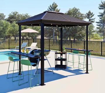 Sojag Ventura 58 | Aluminium Grillpavillon mit Seitenablagen | 2x3 m 