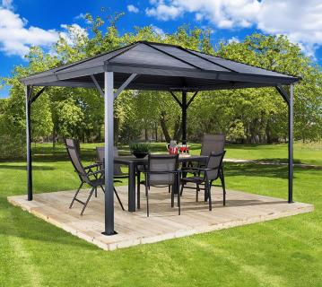 Sojag Ventura 1010 | Metall Pavillon mit festem Dach | 3x3 m 