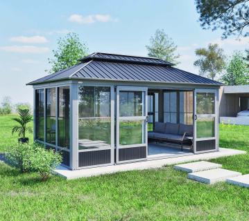 Sojag Olan 1017 | Pavillon mit Seitenwänden | inkl. Moskitoschutz | 5x3 m 