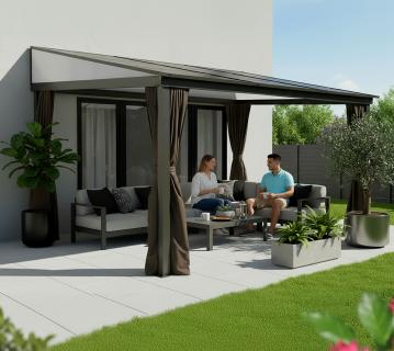 Sojag Aluminium Terrassenüberdachung Portland 1012 | Anthrazit | 288x367x240 cm 