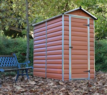 Palram - Canopia Kunststoff Gerätehaus Skylight 46 | Bernstein | 175x121x204 cm 