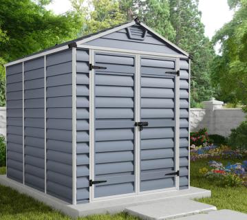 Palram - Canopia Kunststoff Gerätehaus Skylight 68 | Grau | 229x185x217 cm 