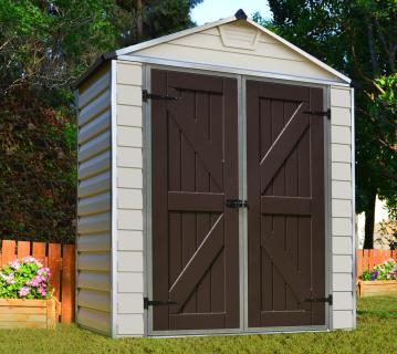 Palram - Canopia Kunststoff Gerätehaus Skylight 63 | Braun | 90x185x217 cm 