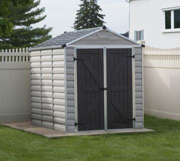 Palram - Canopia Kunststoff Gerätehaus Skylight 68 | Braun | 229x185x217 cm 