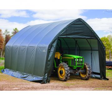 ShelterLogic Folien Zeltgarage Gerätehaus | Grün | 610x390x370 cm 