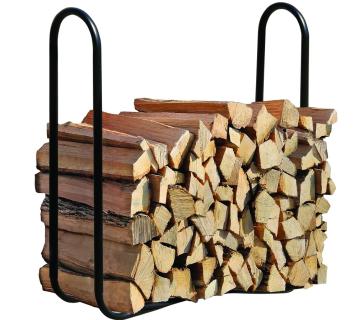 B-WARE ShelterLogic Stahl Kaminholzregal | Schwarz | 25x122x104 cm 