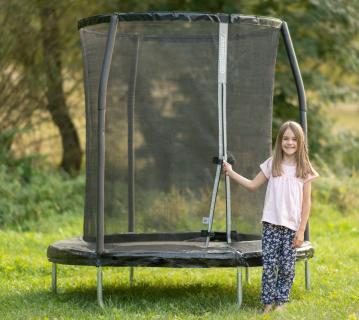 Sportspower Stahl Trampolin inkl. Sicherheitsnetz | Schwarz | 244x244x205 cm 