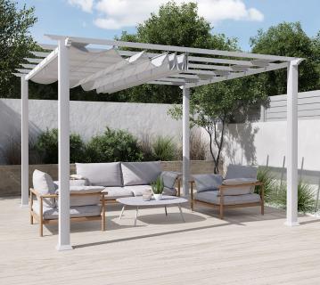 Paragon Outdoor Aluminium Pergola Florida 1111 | Weiß | 350x350x235 cm 