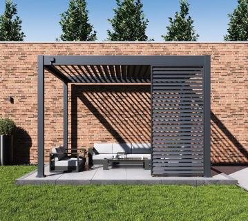 Paragon - Outdoor Lamellen Sichtschutz | Seitenteil Pergola Grand Tuscan | Gr. 10 