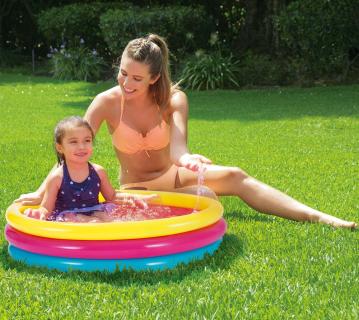 Summer Waves Planschbecken Kinder | Bunt | 86x86x25 cm 