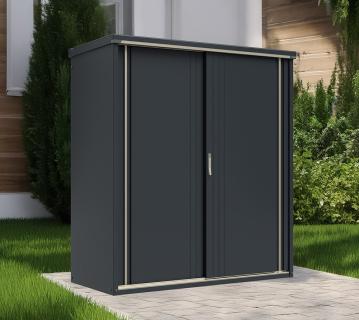 Takubo Castra | Metall Gartenschrank wetterfest | Anthrazit 