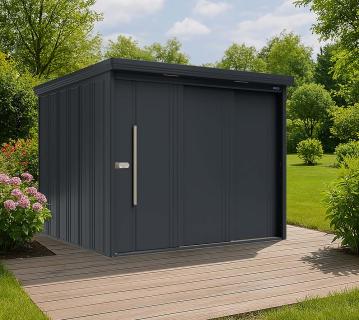 Takubo Casa L | Metall Gerätehaus mit Boden | Anthrazit  