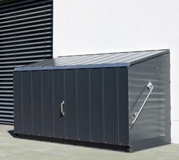 Trimetals Metall Gerätebox Fahrradgarage Storeguard | Anthrazit | 88x194x112 cm 