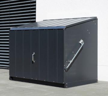 Trimetals Metall Gerätebox Fahrradgarage Stowaway | Anthrazit | 88x136x112 cm 