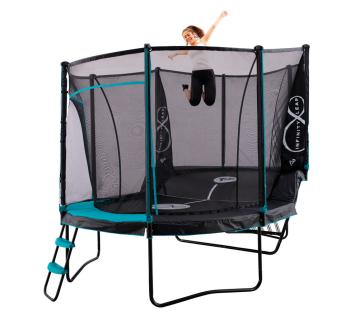 TP Toys Stahl Leiter | Zubehör für Trampolin Infinity | Schwarz/Blau | 44x100 cm 