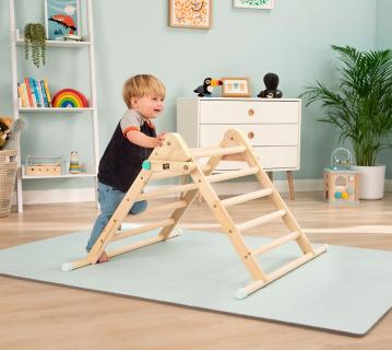 TP Toys Active Tots Holz Kletterdreieck | Natur | 91x78x58 cm 