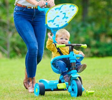 B-WARE TP Toys Dreirad Dino 4 in 1 | Blau | 85x48x101 cm 