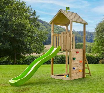 TP Toys Wolkenkratzer 1 | Holz Spielturm Garten | mit Rutsche  