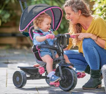 TP Toys Dreirad Panther 4 in 1 | Schwarz | 85x48x95cm 