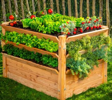 Westmann Lärchenholz Hochbeet Premium XXL | Natur | 125x91x73 cm 