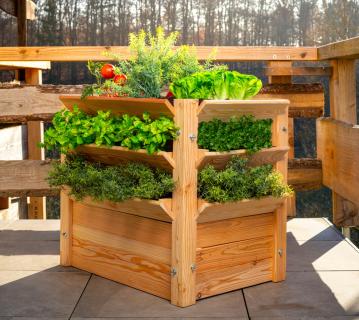 Westmann Lärchenholz Hochbeet Premium XL | Natur | 91x66x73 cm 