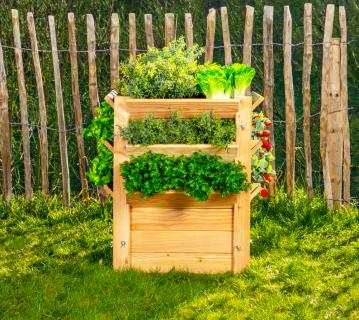 B-WARE Westmann Lärchenholz Hochbeet Premium L | Natur | 66x66x73 cm 