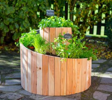 Westmann Lärchenholz Kräuterspirale Luise | Natur | 400x55x77 cm 