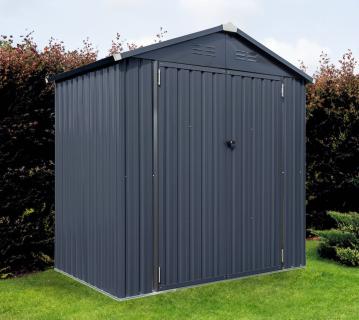 Westmann Stahl Gerätehaus Minor 64 | Anthrazit | 119x183x196 cm 