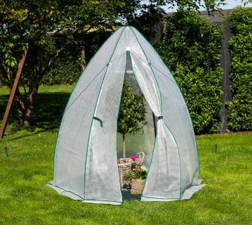 Westmann Überwinterungszelt & Foliengewächshaus Olive | Weiß | 160x160x183 cm 