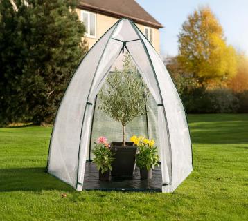 Westmann Überwinterungszelt & Foliengewächshaus Minze | Weiß | 200x200x200 cm 