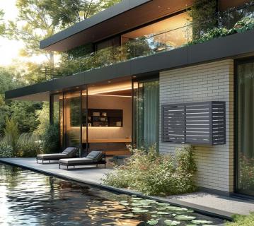 Westmann Verkleidung Wärmepumpe Boxa M | Anthrazit | 140x56x97 cm 